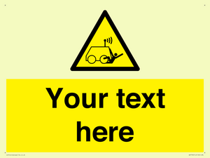 Custom warning run over by operator controlled machine